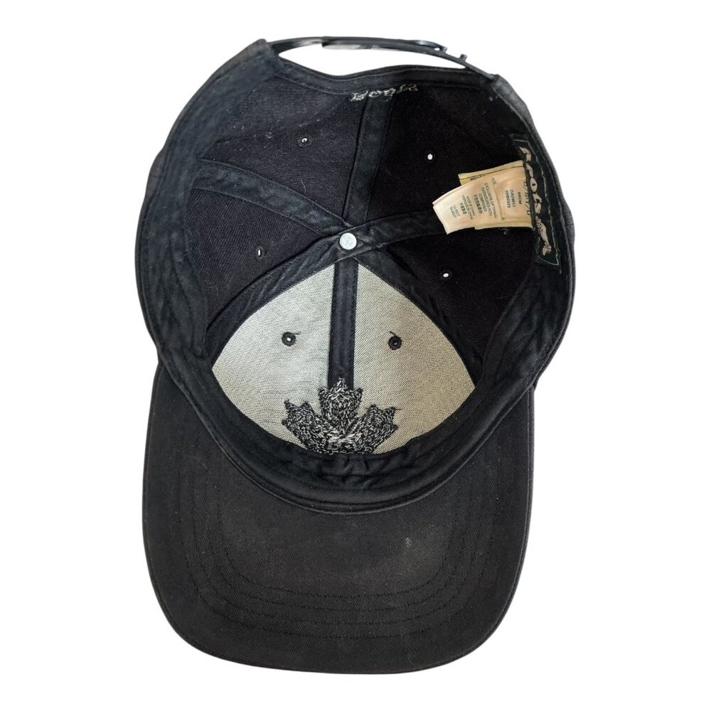 Roots Black Maple Leaf Baseball Cap Adjustable Y2K - image 6